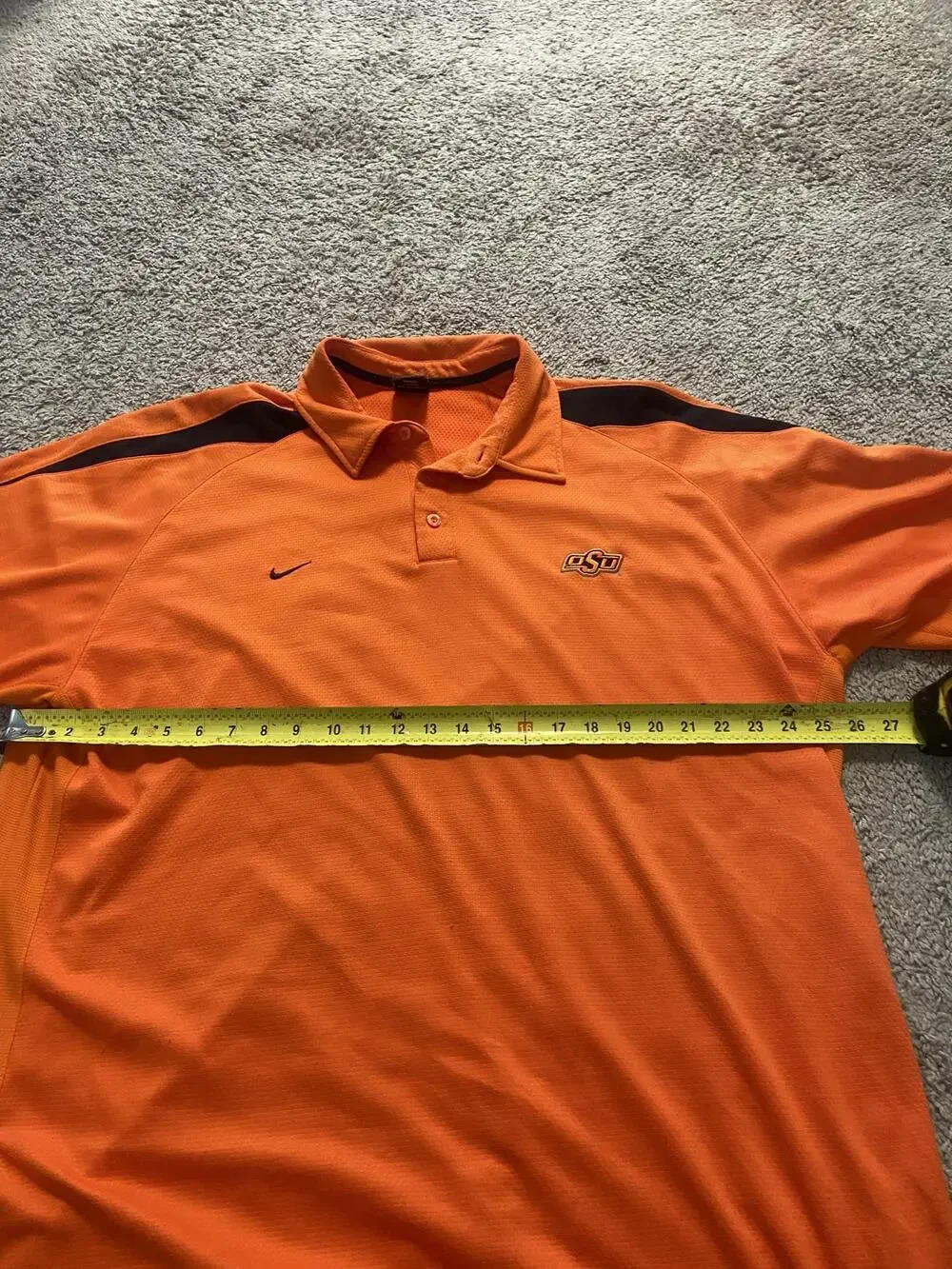 Oklahoma State Cowboys Shirt Mens 2XL Orange NCAA Football Polo Nike Team
